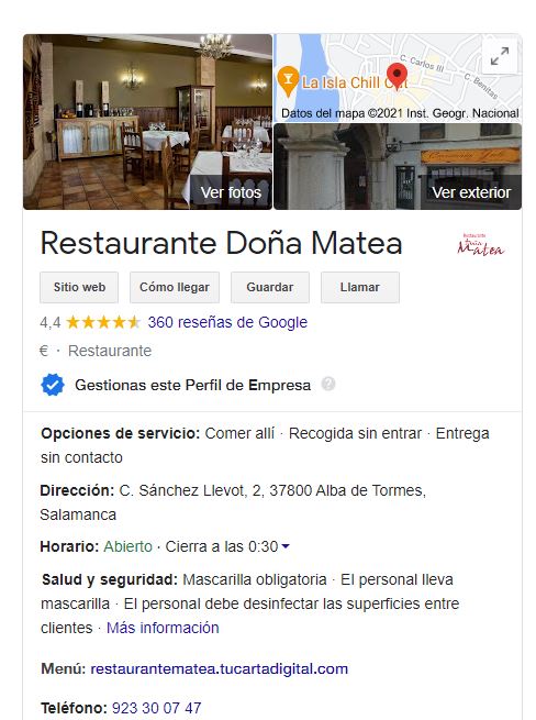 optimizar la web de un restaurante